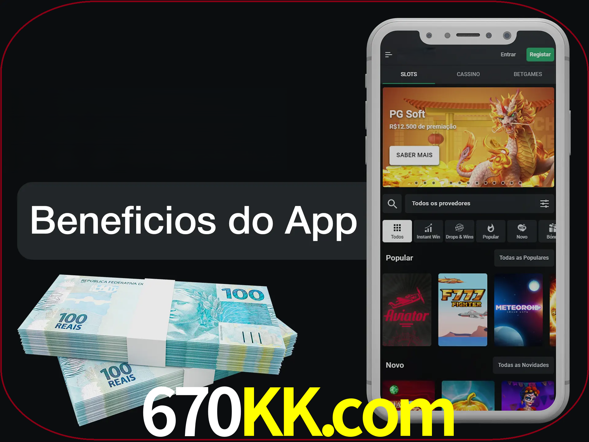 Obtenha todos os benefícios usando o aplicativo.