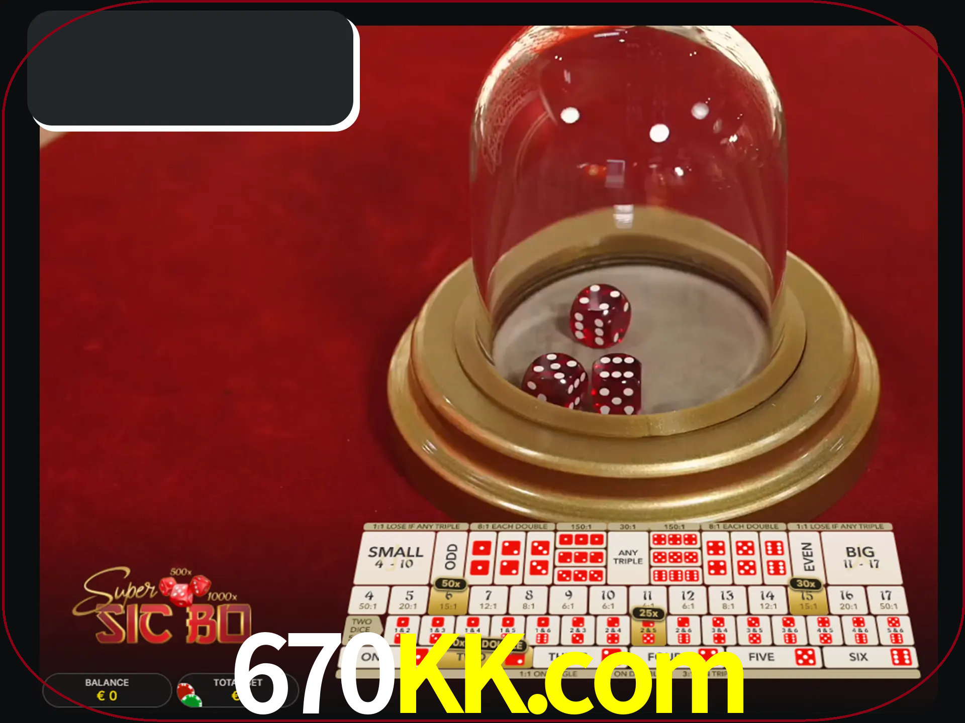 Deixe os dados ao seu lado nos jogos da Sic Bo.